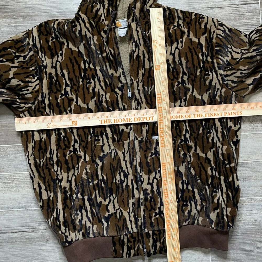 Vintage Carhartt Trebark 769 Camo Hoodie Mens XL Rare Velvet 80’s - Picture 6 of 6